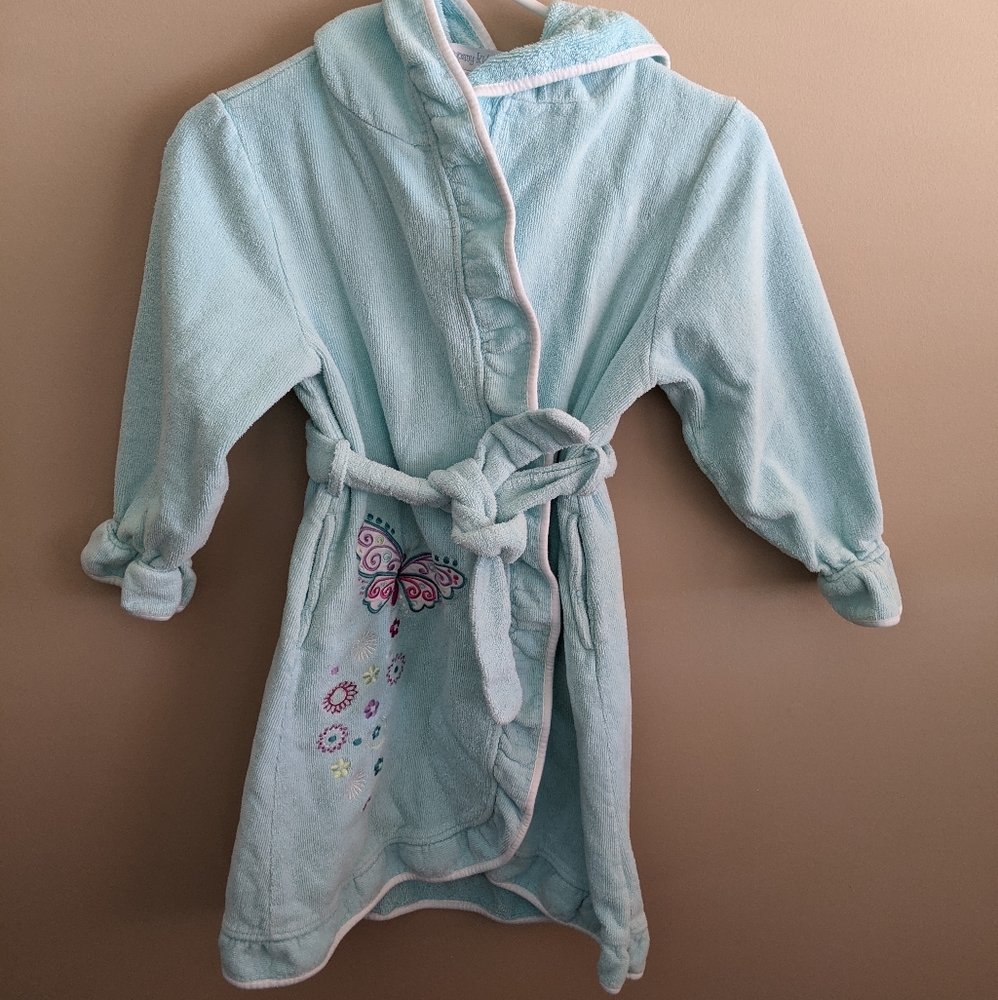 The Company Store Girl's Cozy Hooded Robe